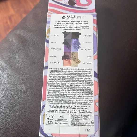 PACIFICA PURPLE NUDES - Cocoa Butter infused mineral eyeshadow palette .24oz New - Picture 2 of 3